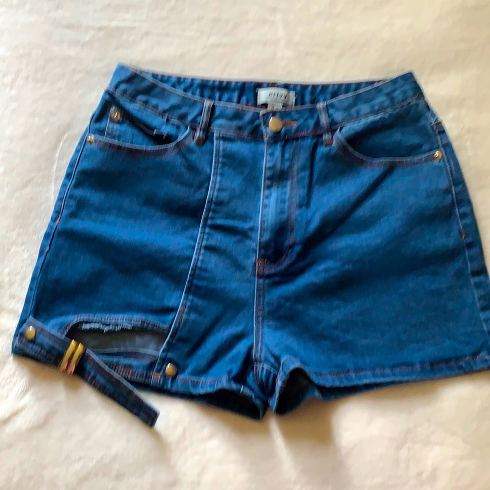 Denim short shorts